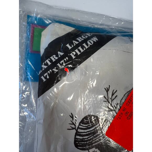 1976 Crewel Mushroom 17” Pillow Kit Unopened - Picture 2 of 9